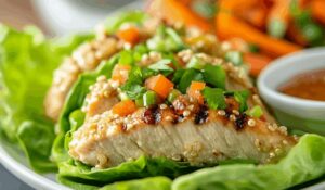 Chicken Quinoa Lettuce Wraps With Peanut Sauce Recipe