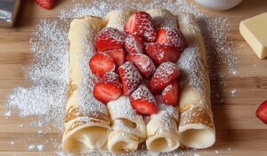 Creamy Strawberry Crepes Recipe