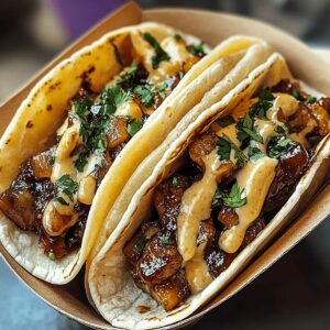 Garlic Butter Honey BBQ Beef Tacos Recipe