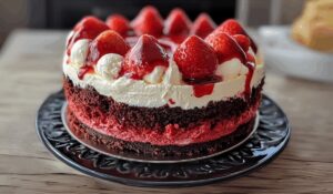 Red Velvet Strawberry Cheesecake Recipe