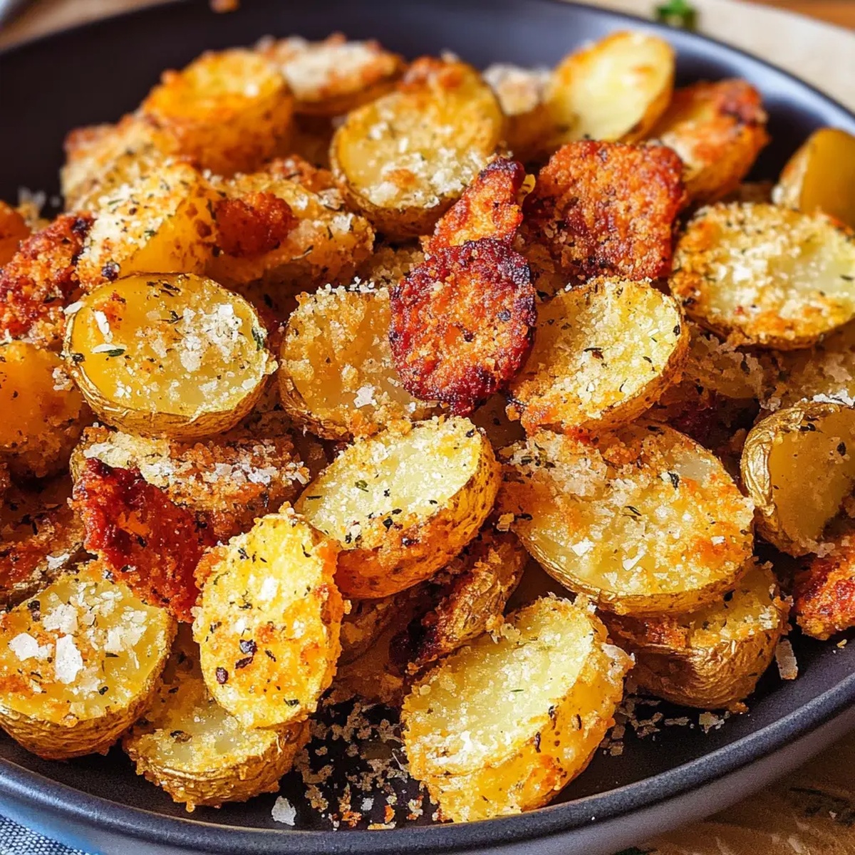 Garlic Parmesan Crusted Potatoes Recipe