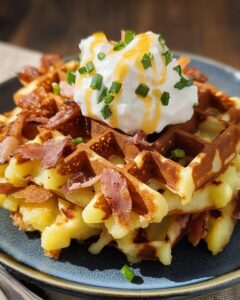 Loaded Loaded Potato Waffles Recipe