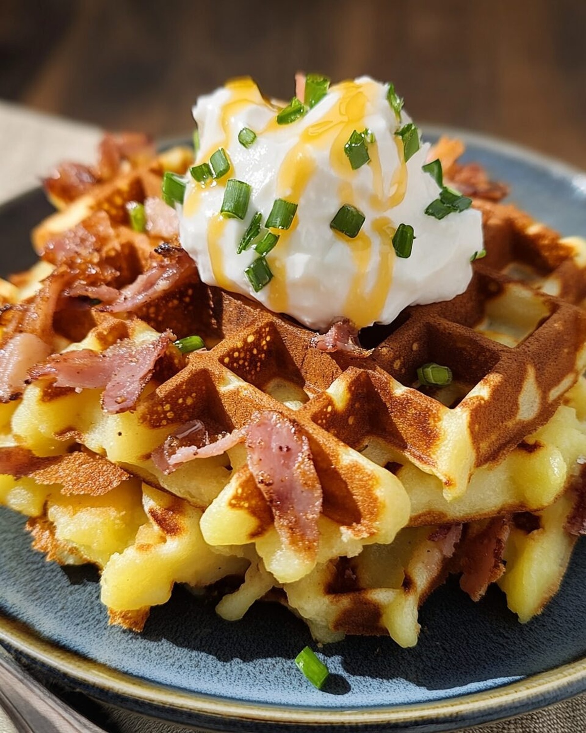Loaded Loaded Potato Waffles Recipe