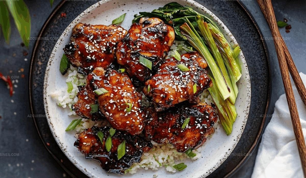 Air Fryer Asian-Glazed Boneless Chicken Thighs Recipe