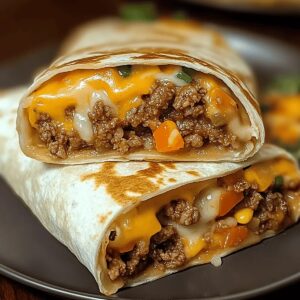 Cheesy Beefy Burrito Recipe