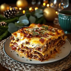 Parmesan Garlic Bacon Cheeseburger Lasagna Recipe