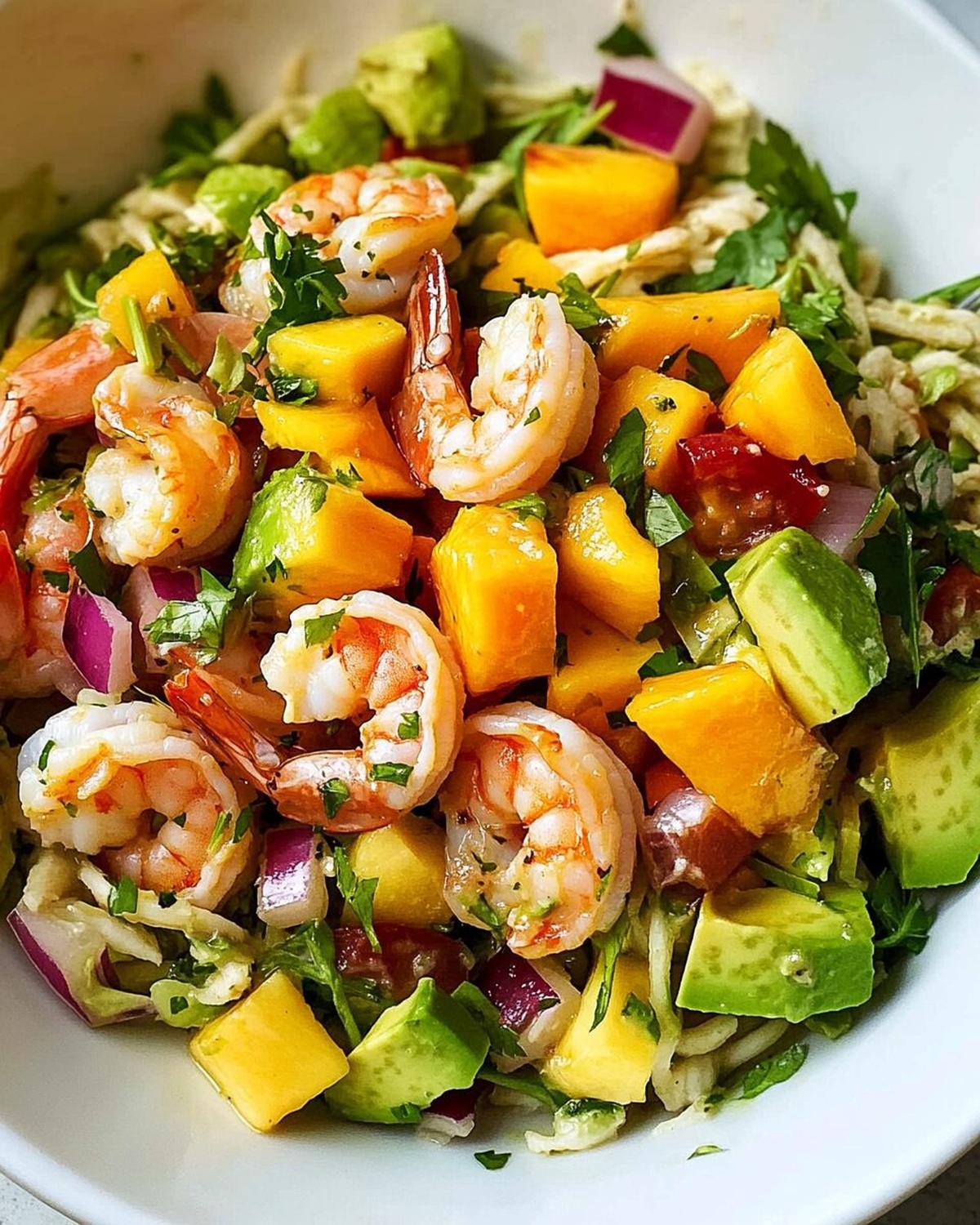 Prawn Mango Avocado Summer Salad Recipe