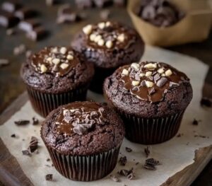 Double Chocolate Cheesecake Muffins Recipe