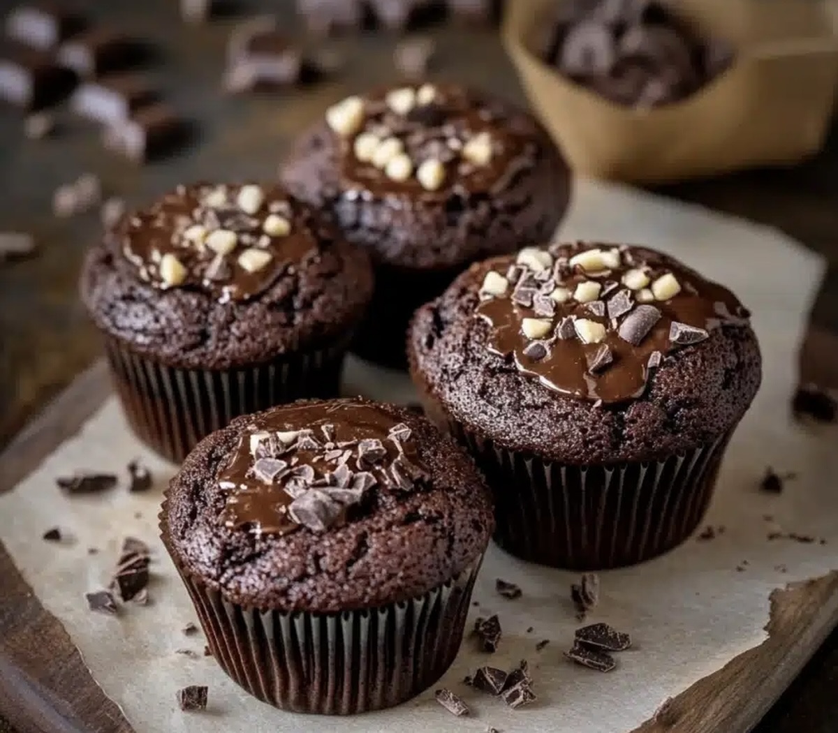 Double Chocolate Cheesecake Muffins Recipe