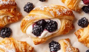 Berries And Cream Filled Croissants Recipe
