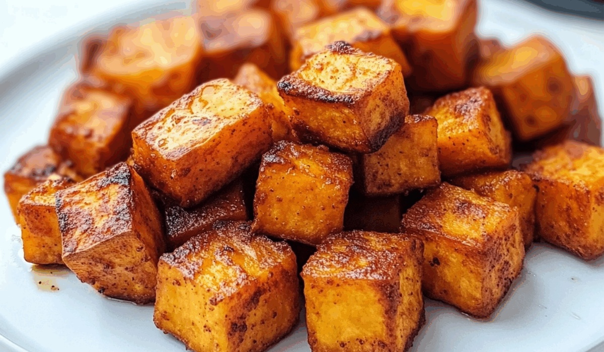 Juicy Roasted Sweet Potato Cubes Recipe