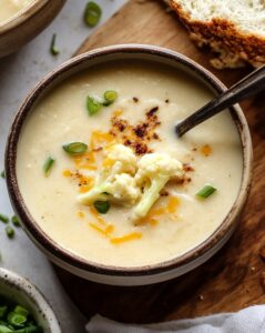 Creamy Roasted Cauliflower Soup Recipe