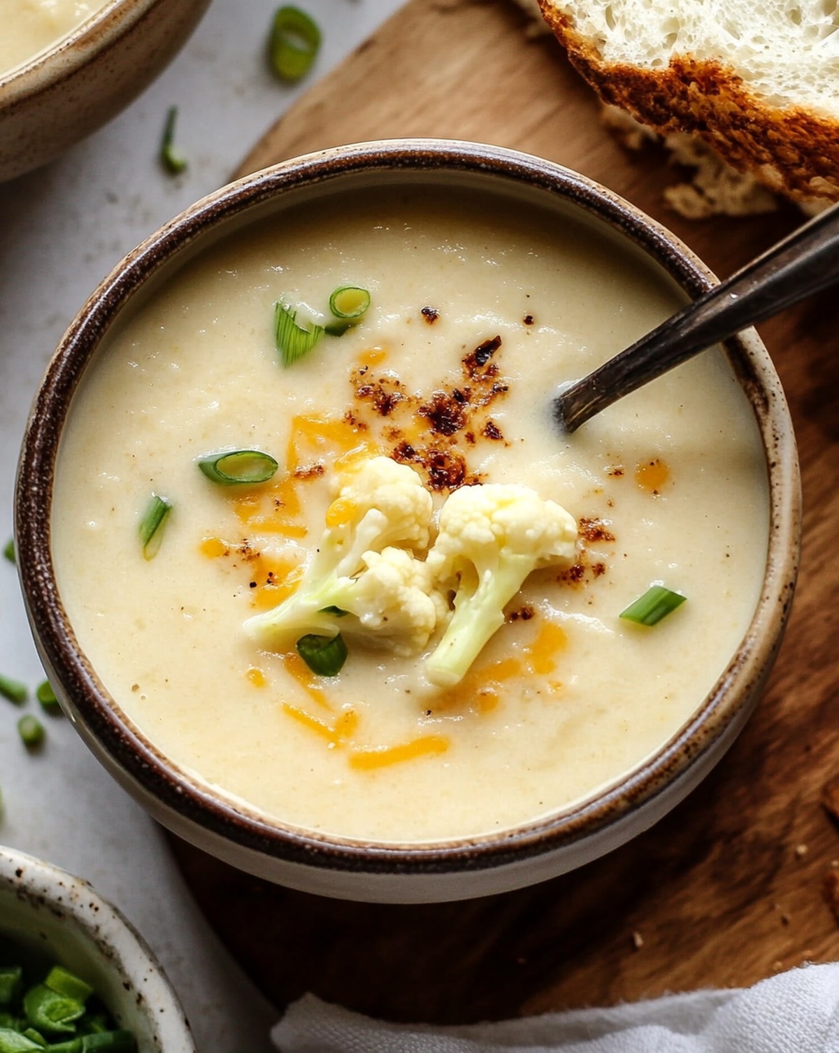 Creamy Roasted Cauliflower Soup Recipe