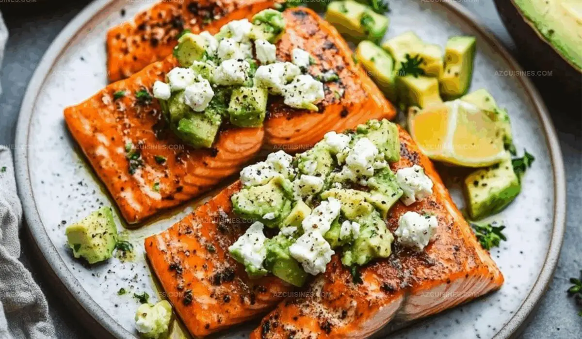 Baked Salmon with Avocado and Feta Recipe