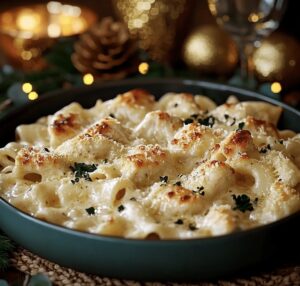 Creamy Garlic Parmesan Chicken Pasta Bake Recipe