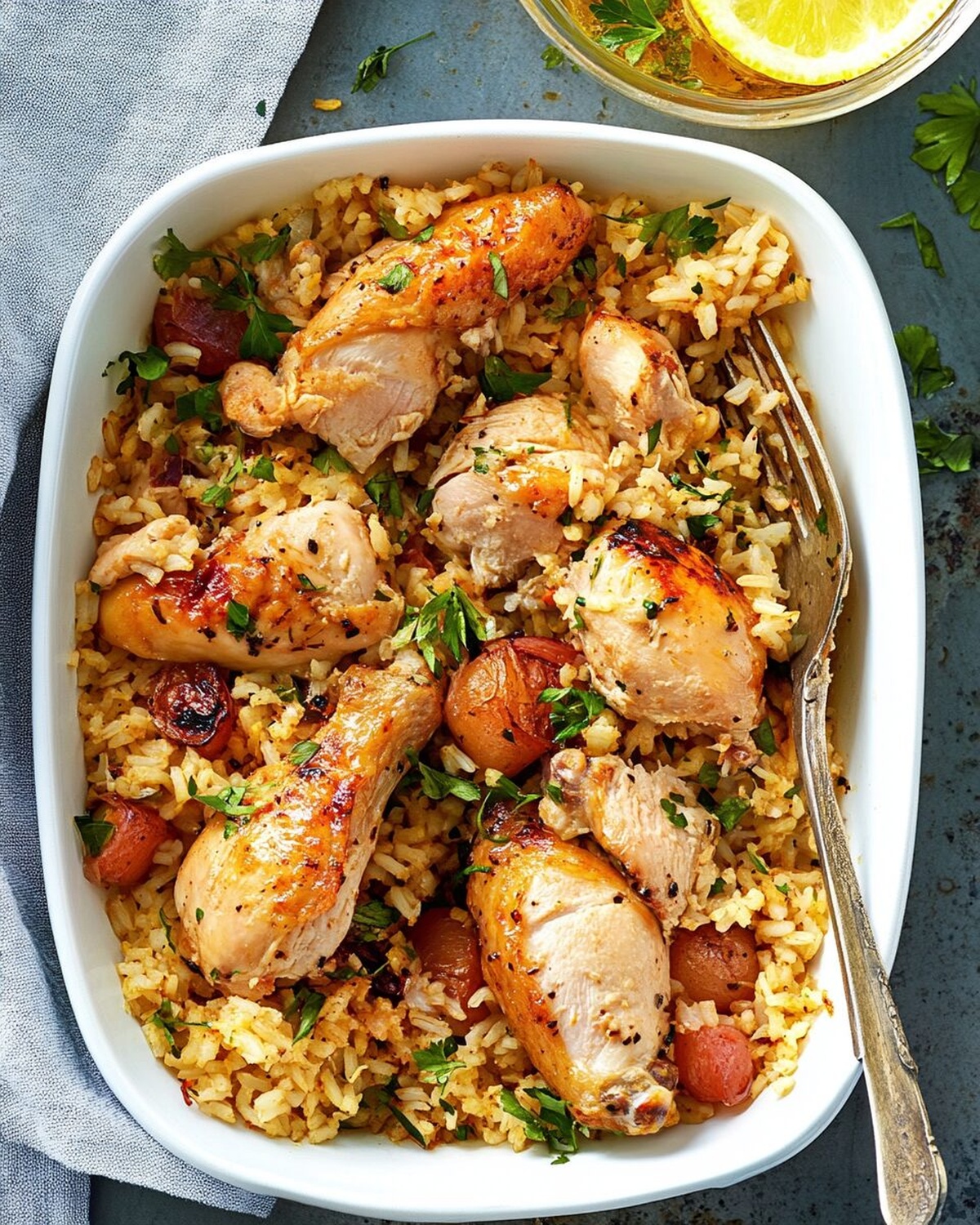 Oven Baked Chicken and Rice Recipe