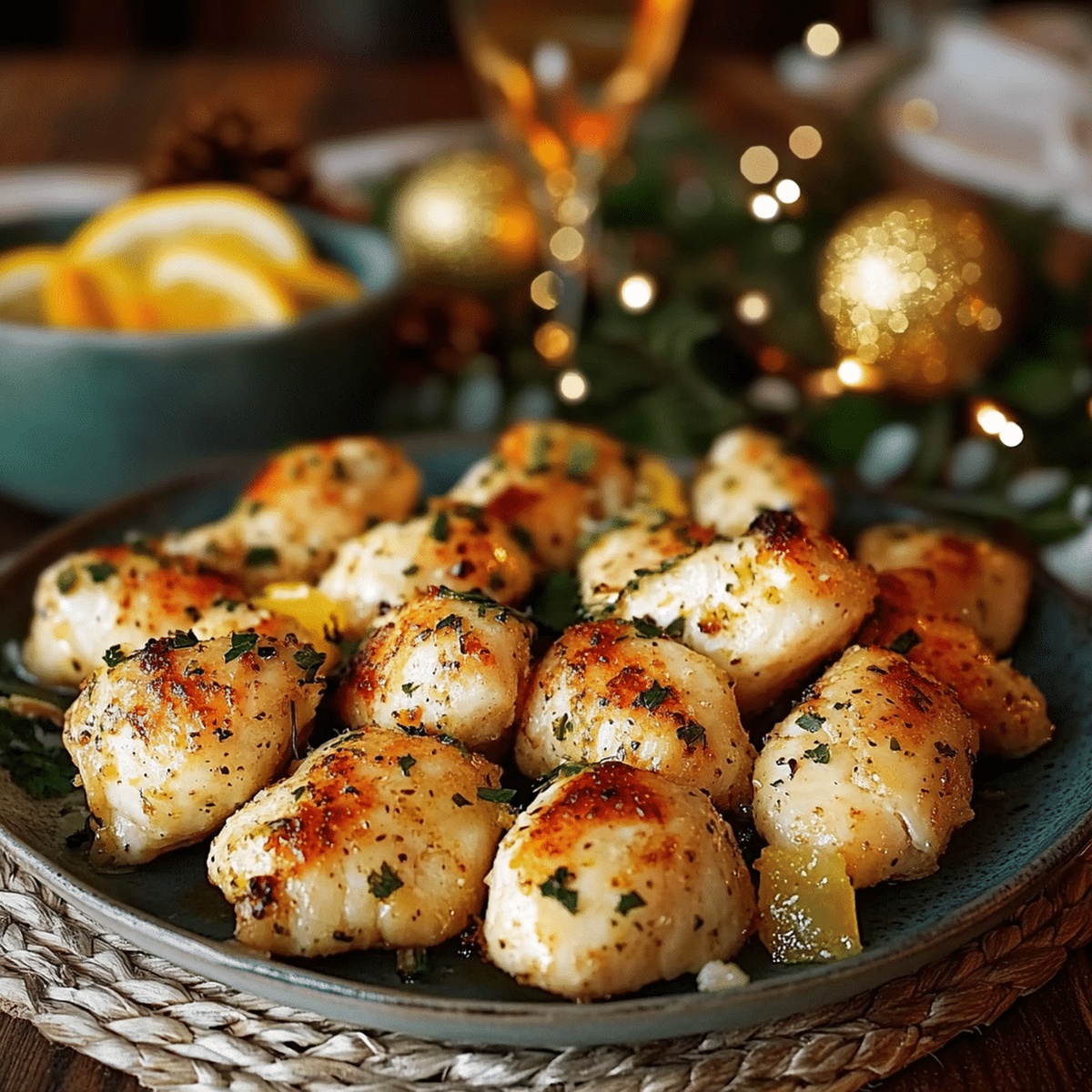 Lemon Garlic Chicken Bites Recipe