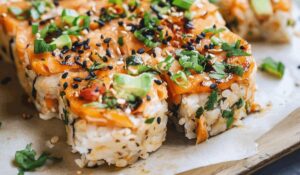 Spicy Salmon Sushi Bake Recipe