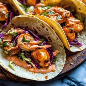 Spicy Shrimp Tacos with Sriracha Slaw Recipe