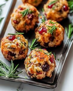 Cranberry & Turkey Stuffing Balls Recipe
