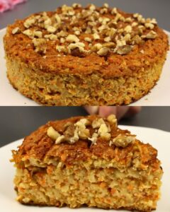 Carrot and Apple Oatmeal Cake Recipe