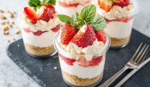 Strawberry Kiwi Cheesecake Parfaits Recipe