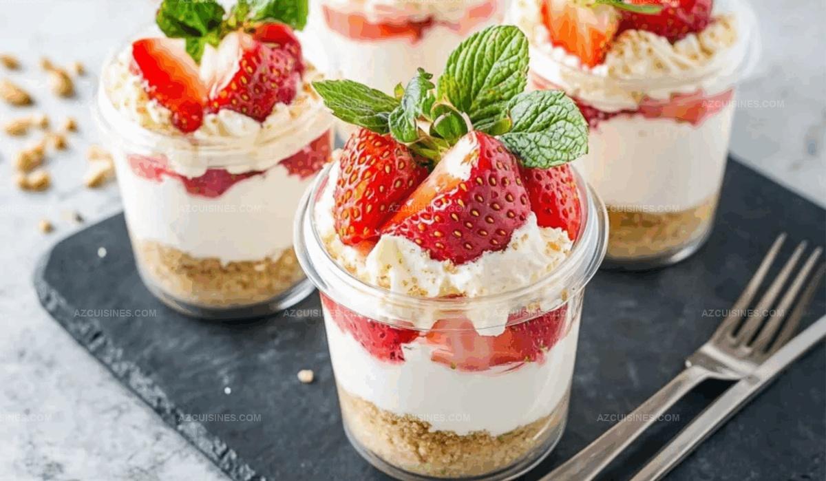 Strawberry Kiwi Cheesecake Parfaits Recipe
