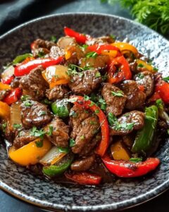 Pepper Steak with Bell Peppers and Onion Recipe