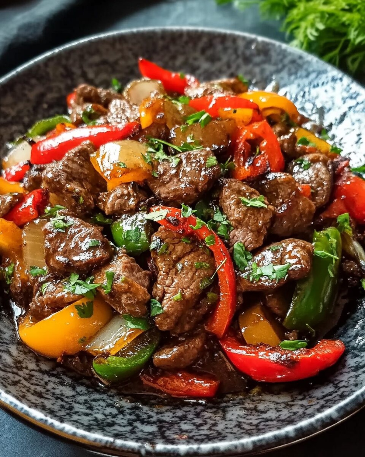 Pepper Steak with Bell Peppers and Onion Recipe