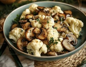 Garlic Cauliflower And Mushrooms Recipe