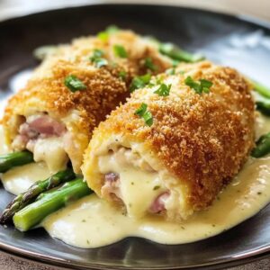 Chicken Cordon Bleu with Asparagus Recipe