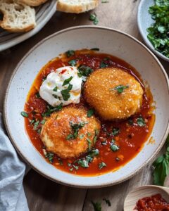 Fried Burrata with Spicy Vodka-Style Sauce Recipe