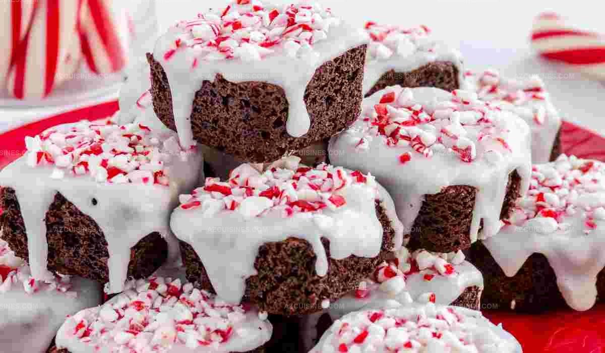 Chocolate Peppermint Kiss Brownie Bites Recipe