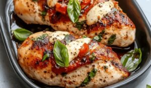 Baked Caprese Stuffed Chicken Breast Recipe