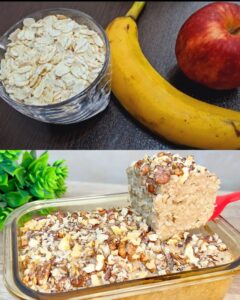 Hearty Baked Oatmeal with Apples, Bananas, and Walnuts Recipe