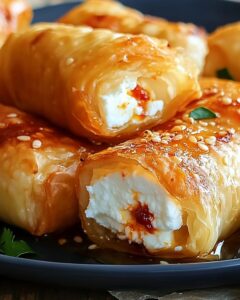 Oven-Fried Feta Rolls Recipe