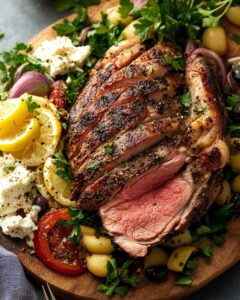 Succulent Greek-Style Butterflied Lamb with Lemon, Garlic & Oregano Recipe