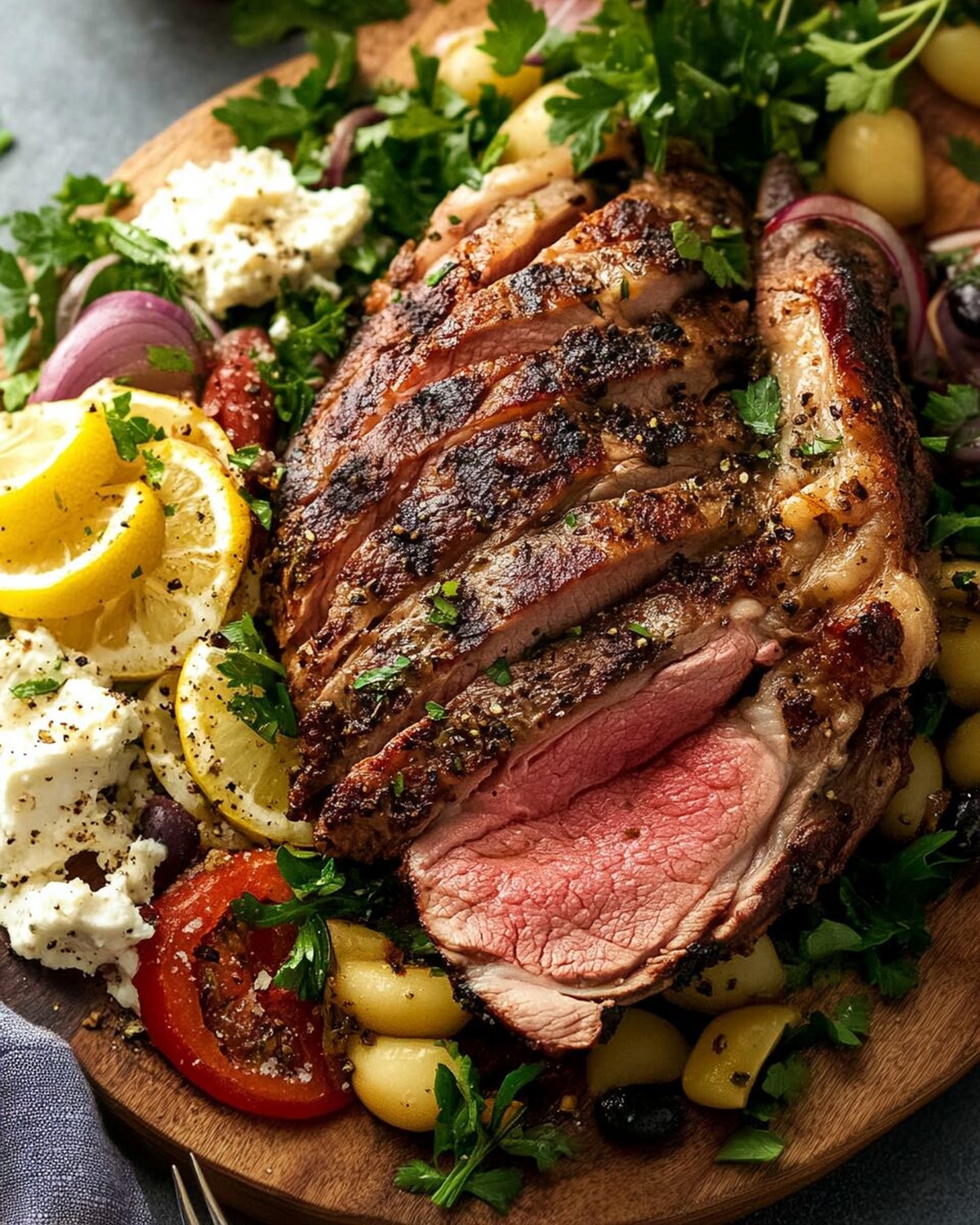 Succulent Greek-Style Butterflied Lamb with Lemon, Garlic & Oregano Recipe
