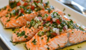 Slow-Roasted Salmon with Herb Salsa Recipe