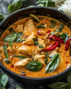 Creamy Thai Red Curry Chicken with Pumpkin & Green Beans Recipe