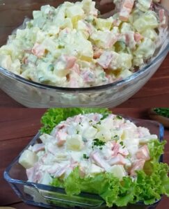 Potato Salad with Ham and Egg Recipe