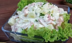 Potato Salad with Ham and Egg Recipe