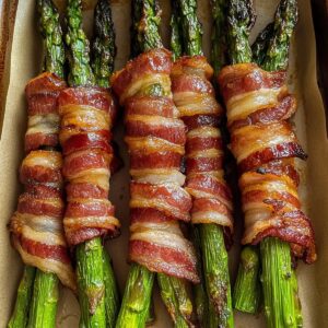 Baked Bacon Wrapped Asparagus Bites Recipe