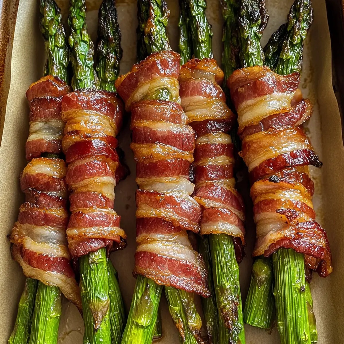 Baked Bacon Wrapped Asparagus Bites Recipe