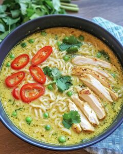 Creamy Green Curry Chicken Ramen Recipe
