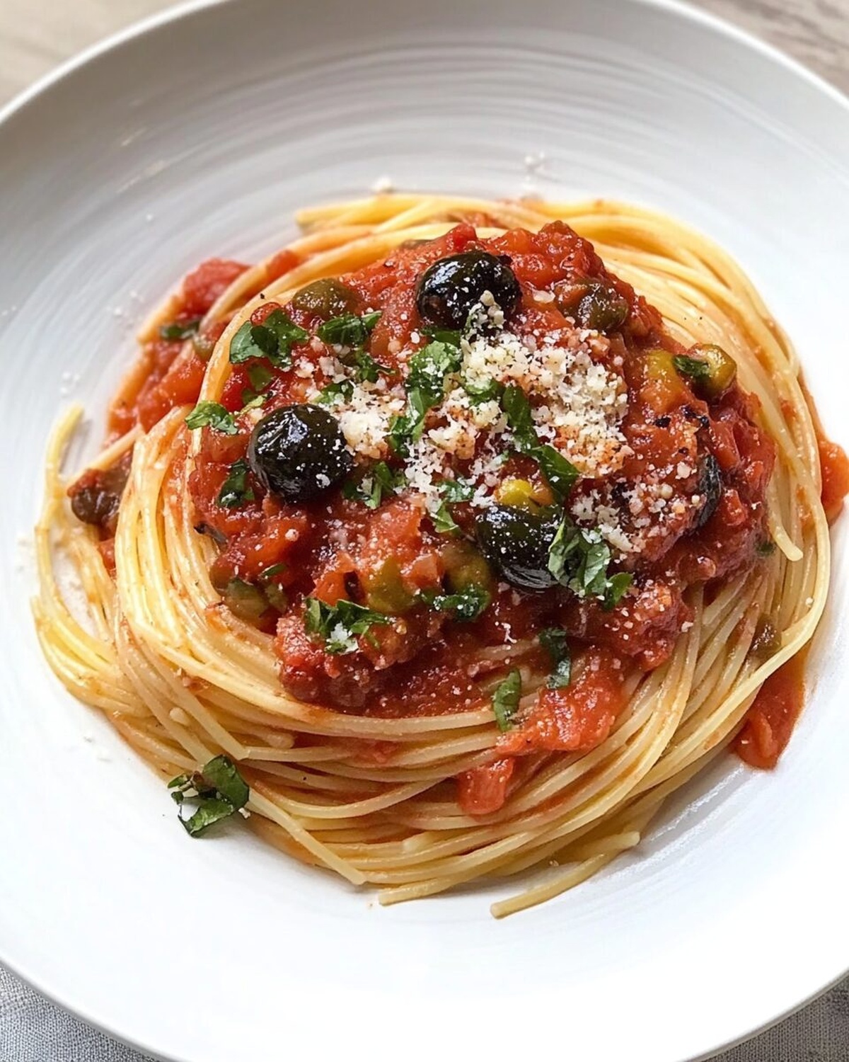 Angel Hair Pasta Puttanesca Recipe