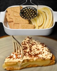 Banana and Cookie Dessert Recipe