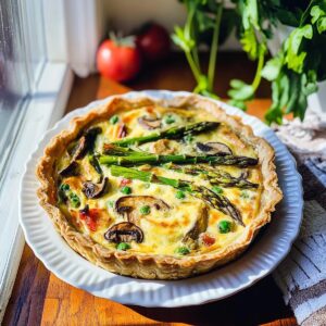 Asparagus Quiche with Mushrooms Recipe