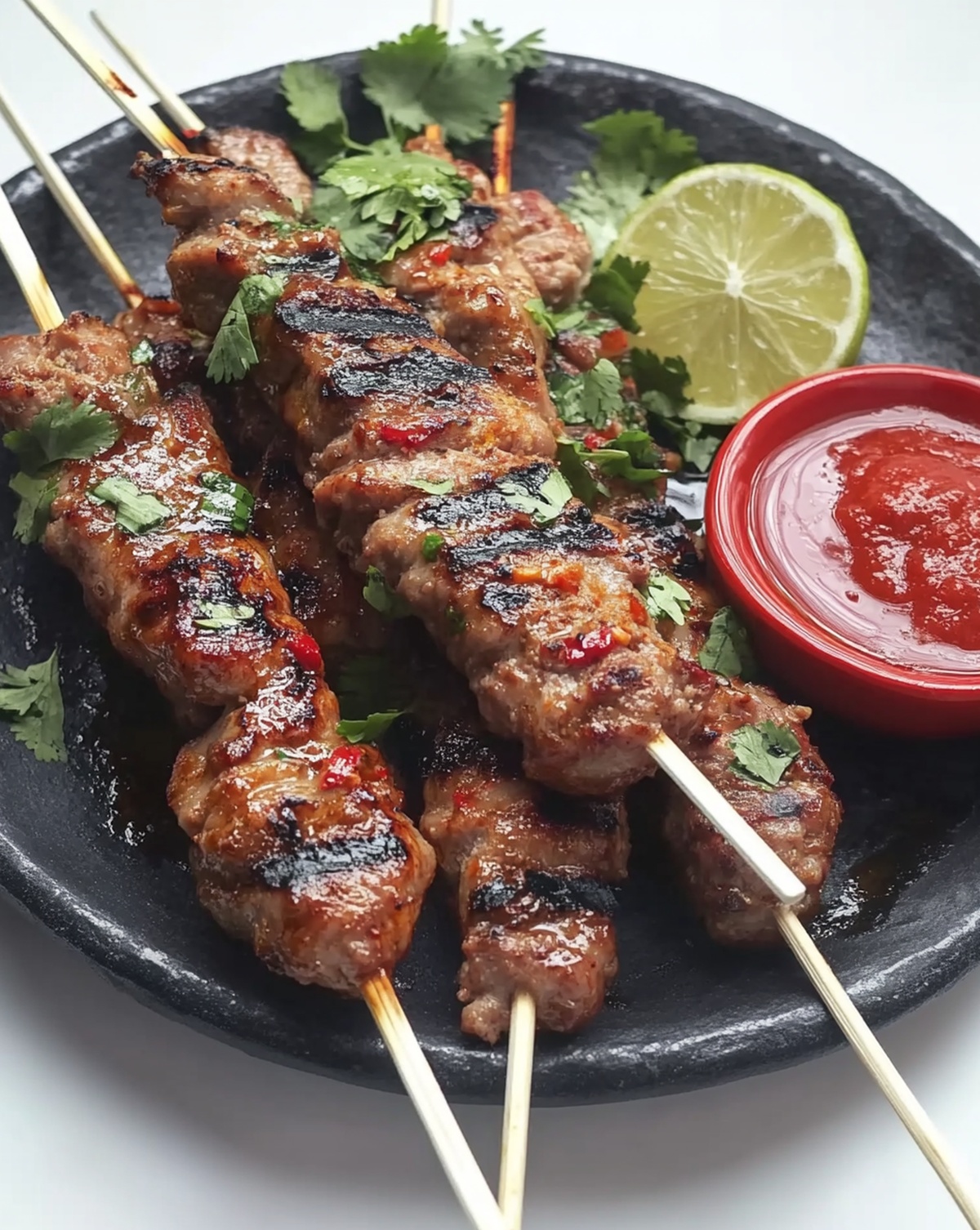 Thai-Style Ground Pork Skewers Recipe