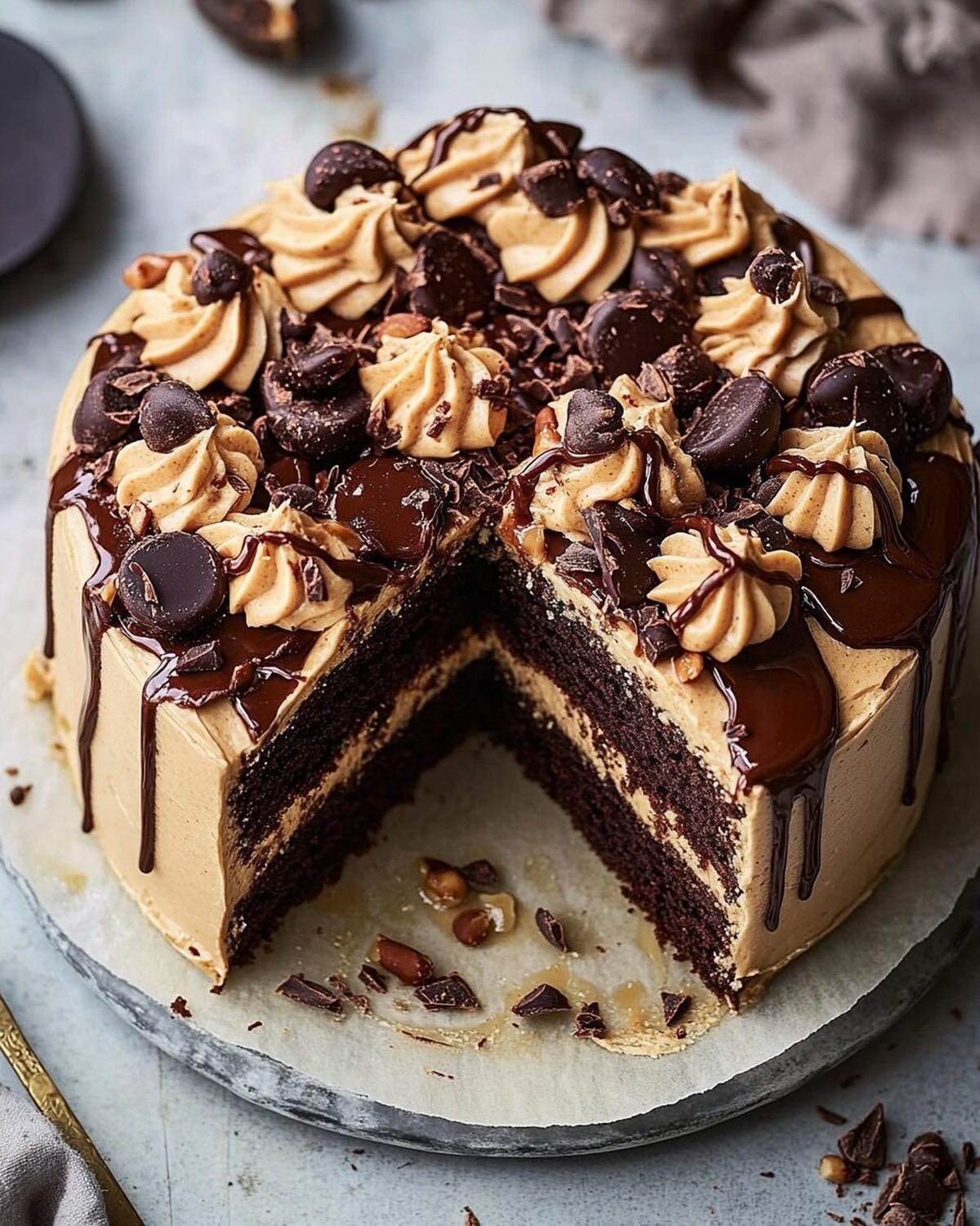 Outrageous Chocolate Peanut Butter Celebration Cake Recipe
